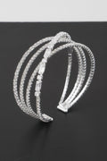 Multi Crystal Laced Cuff Bracelet