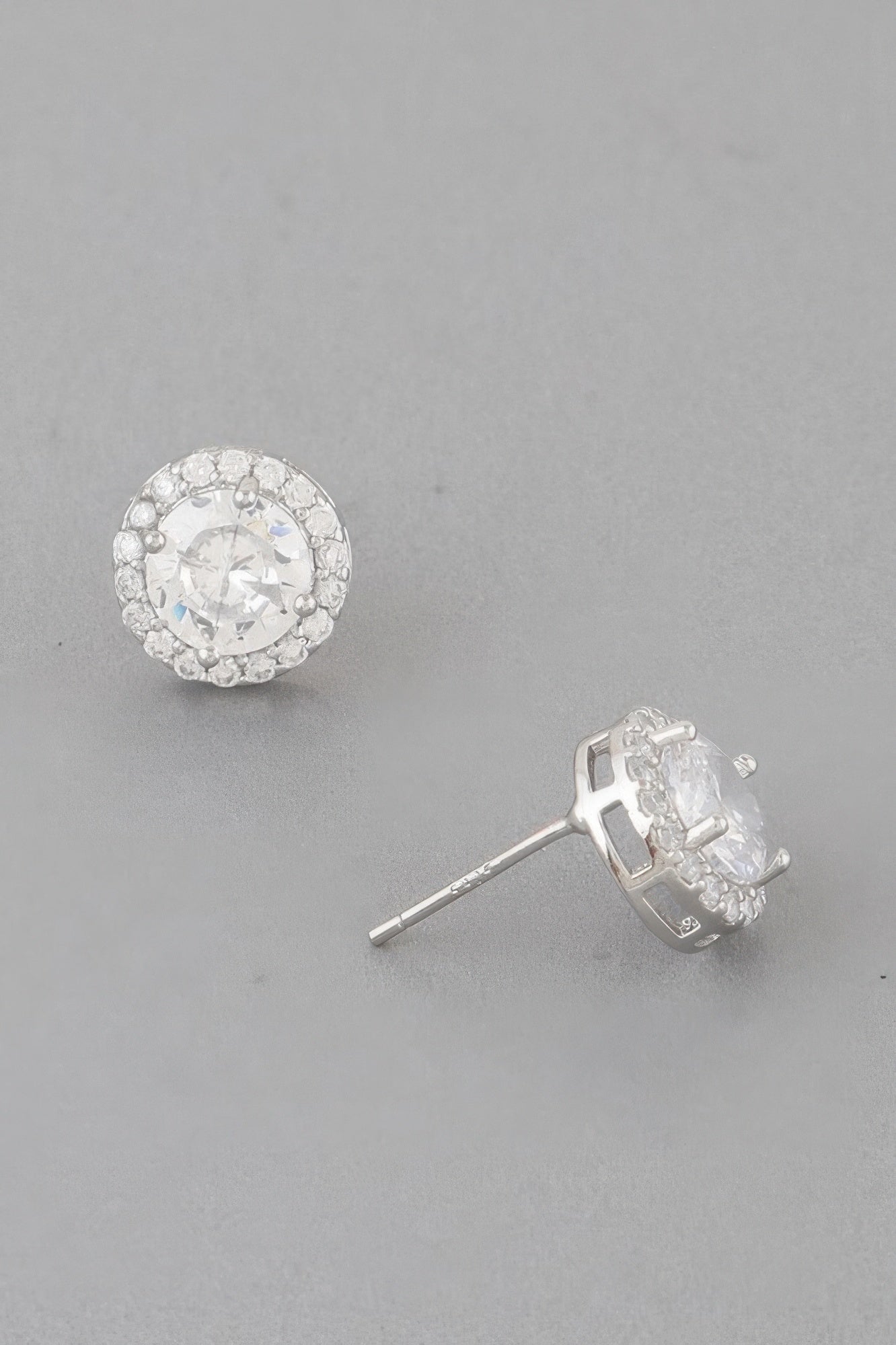 Jeweled Round Stud Earrings
