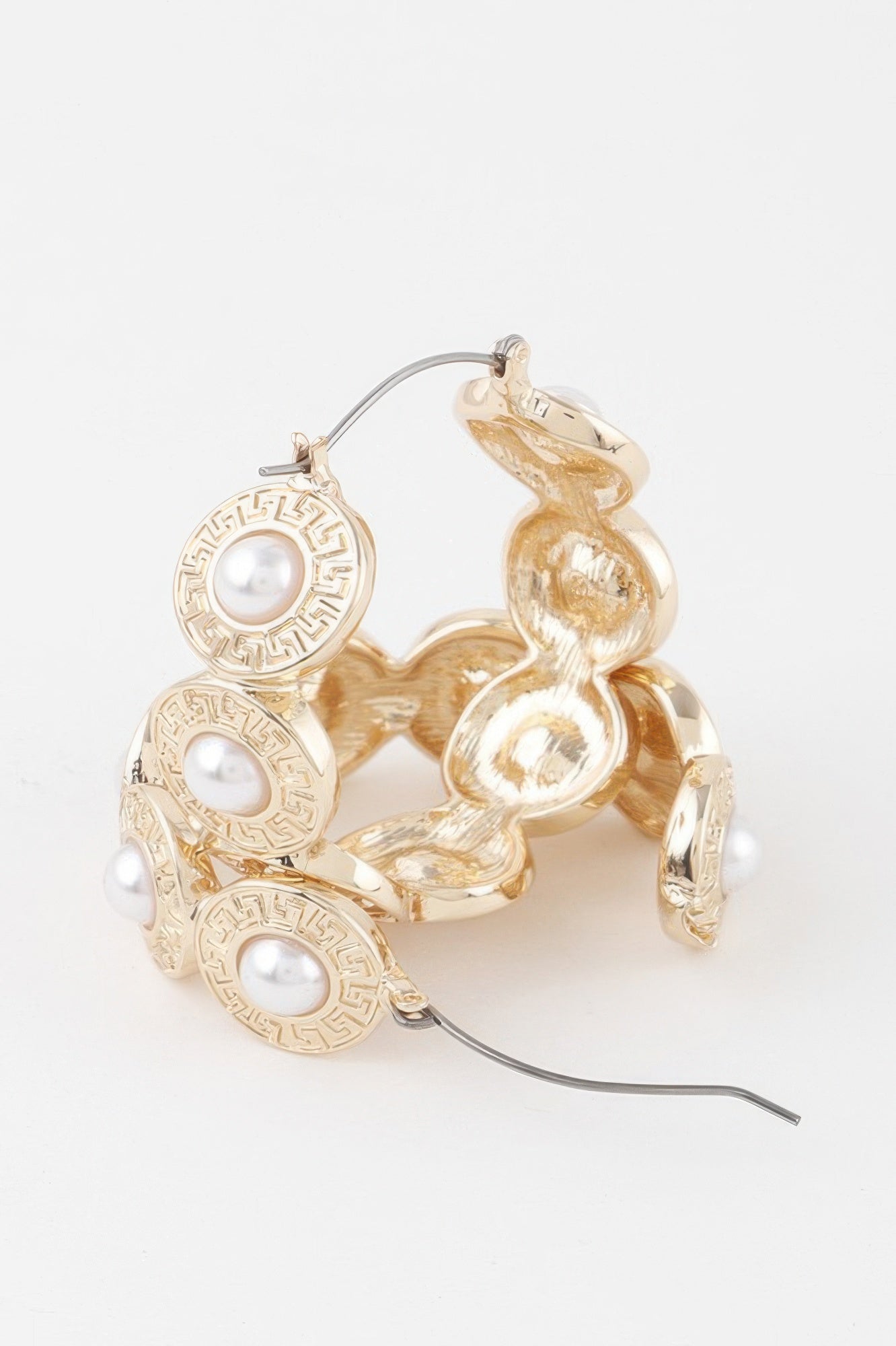 Greek Key Hoop Earrings