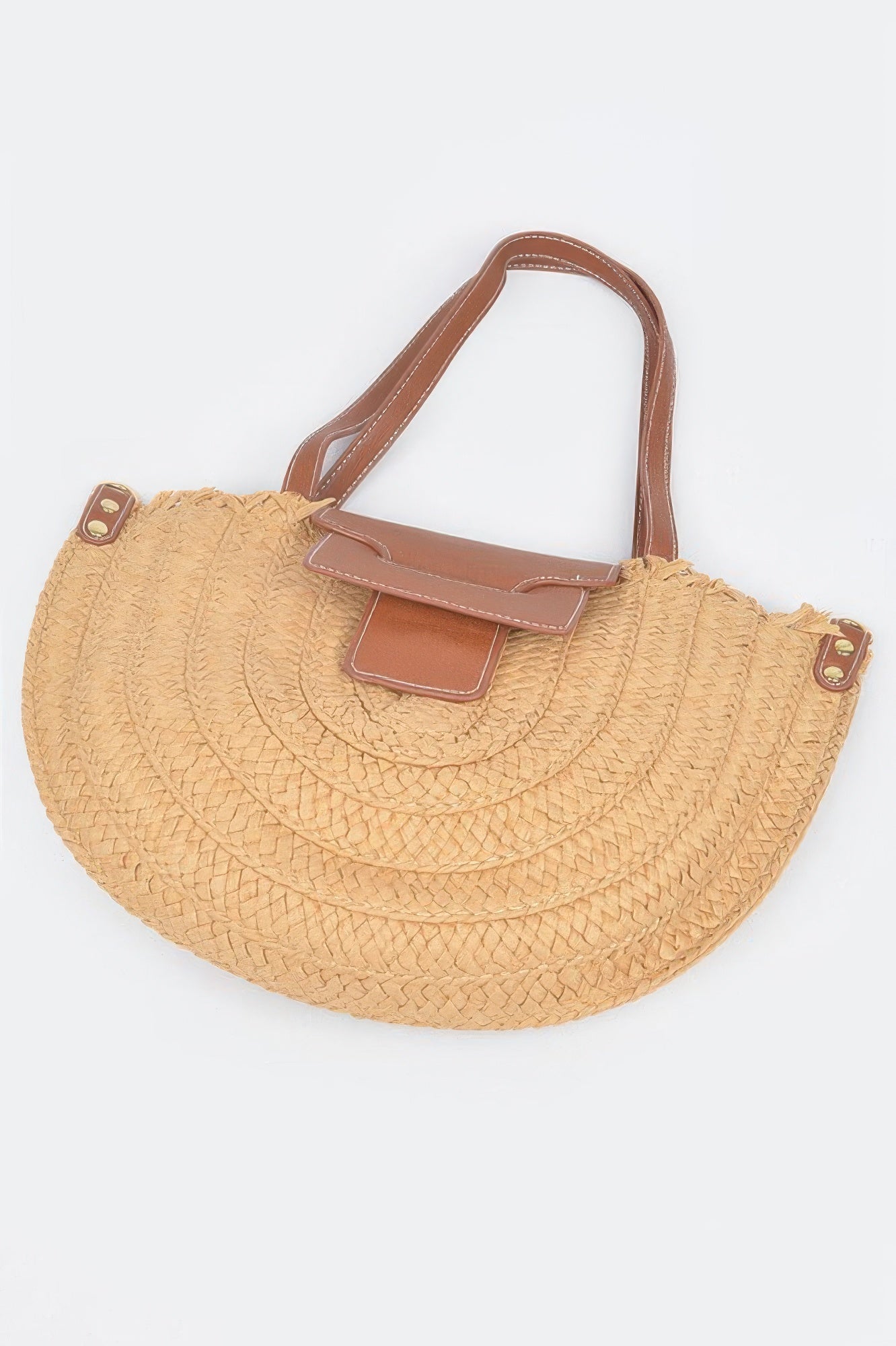 Faux Straw Crossbody Bag