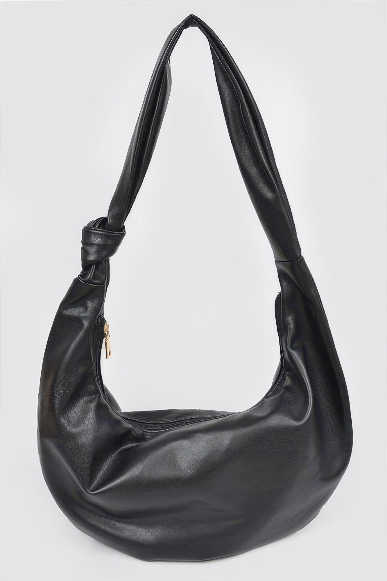 Faux Leather Hobo Bag