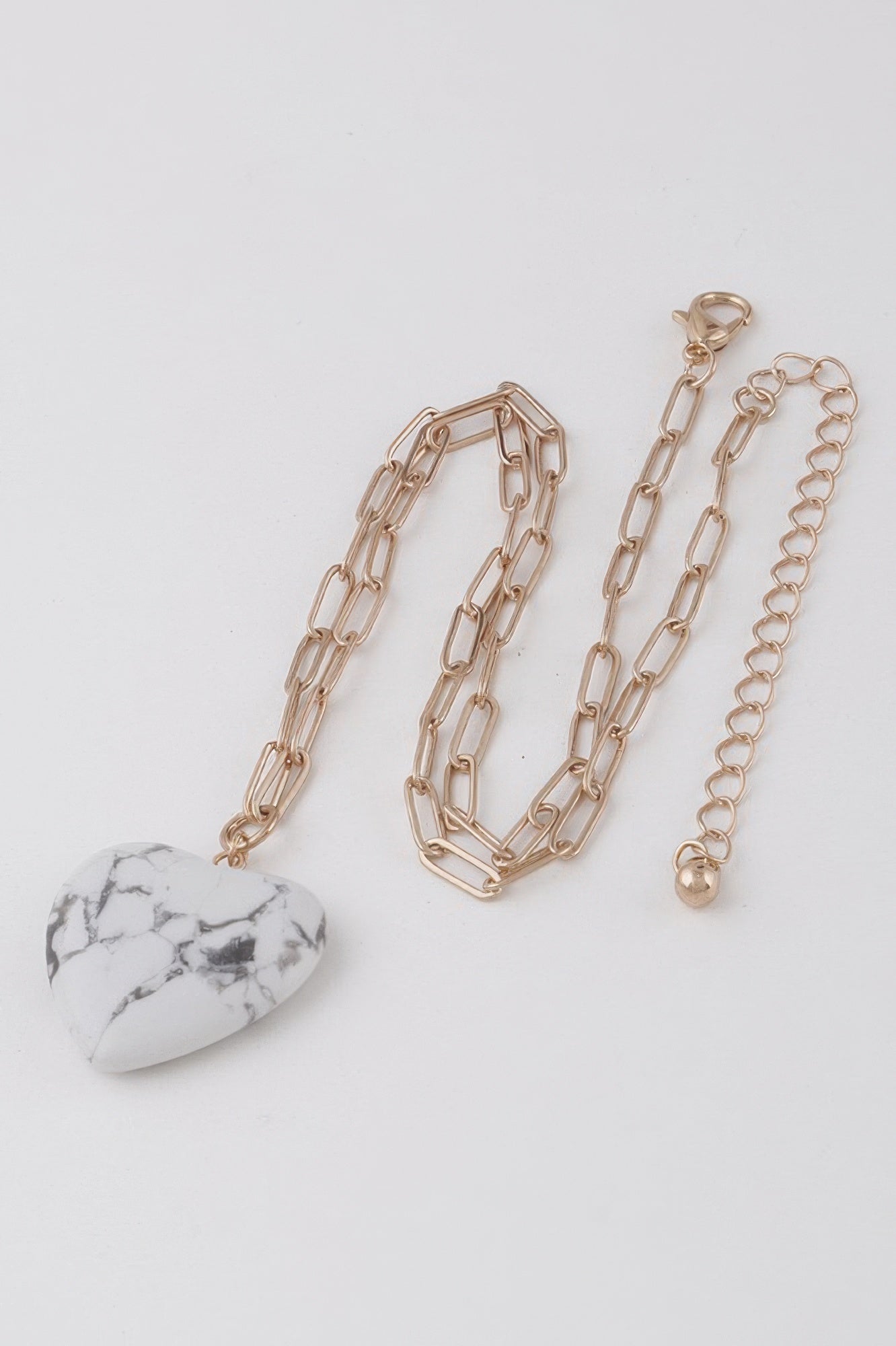 Heart Stone Chain Necklace