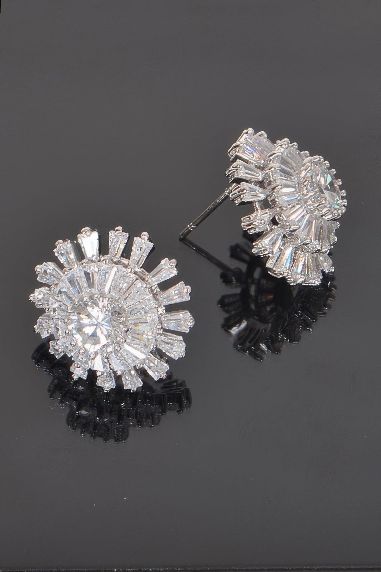 Flower Rhinestone Earrings