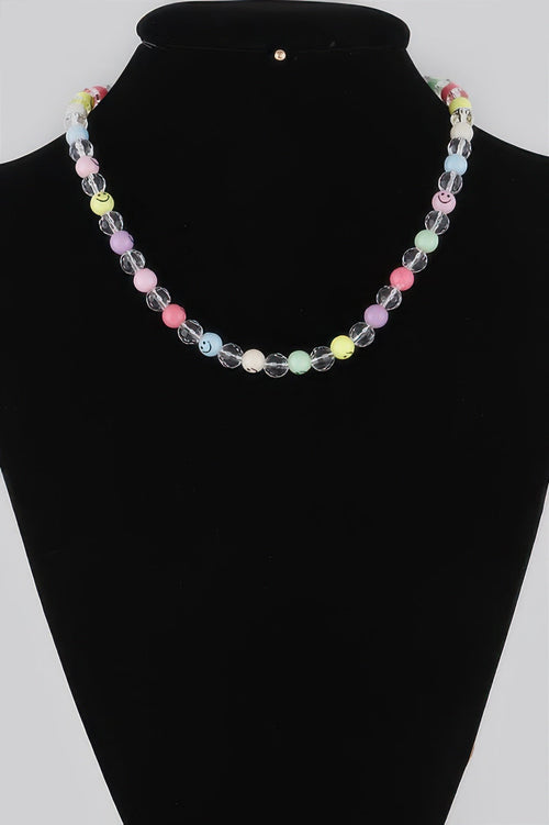 Beaded Smiley Face Necklace
