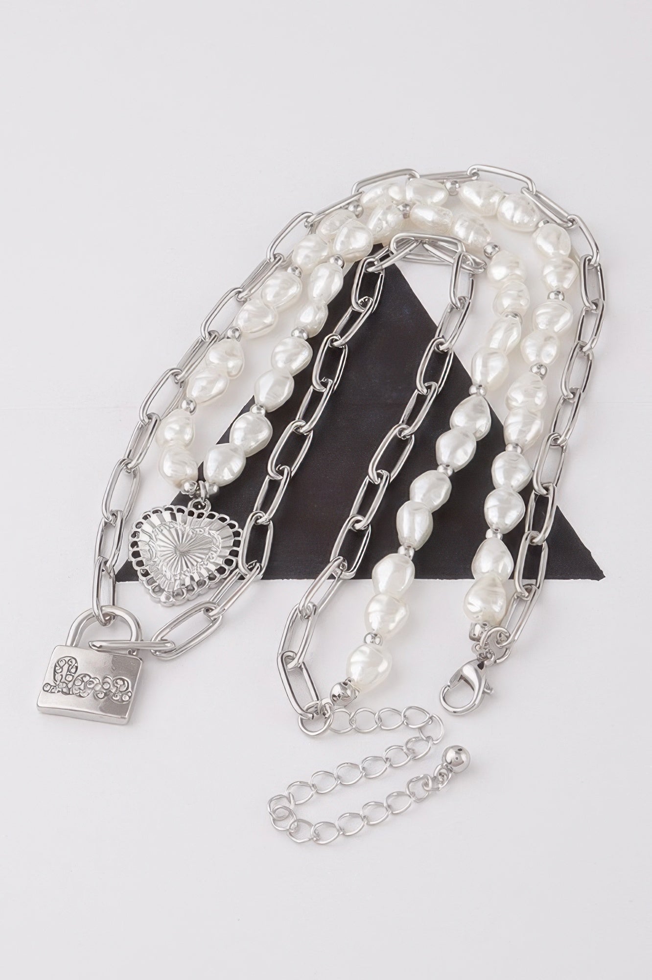 Heart N Lock Pendant Necklace