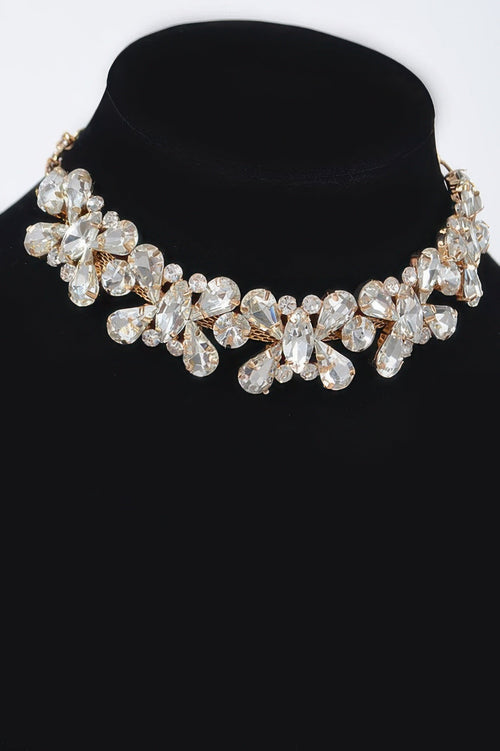 Ab Stone Earring And Necklace Set