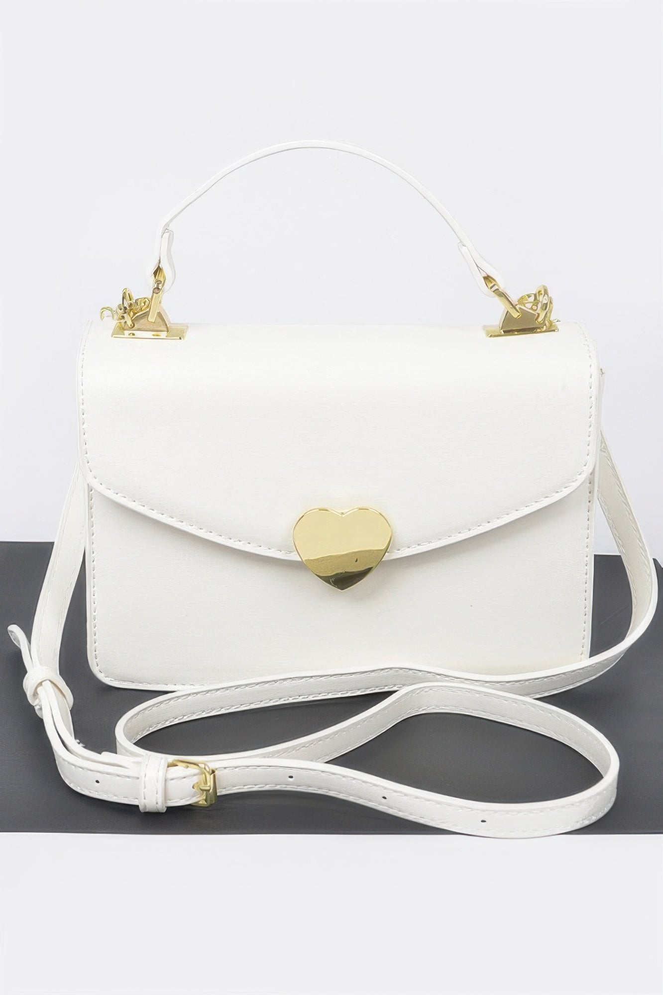 Heart Metal Top Handle Clutch