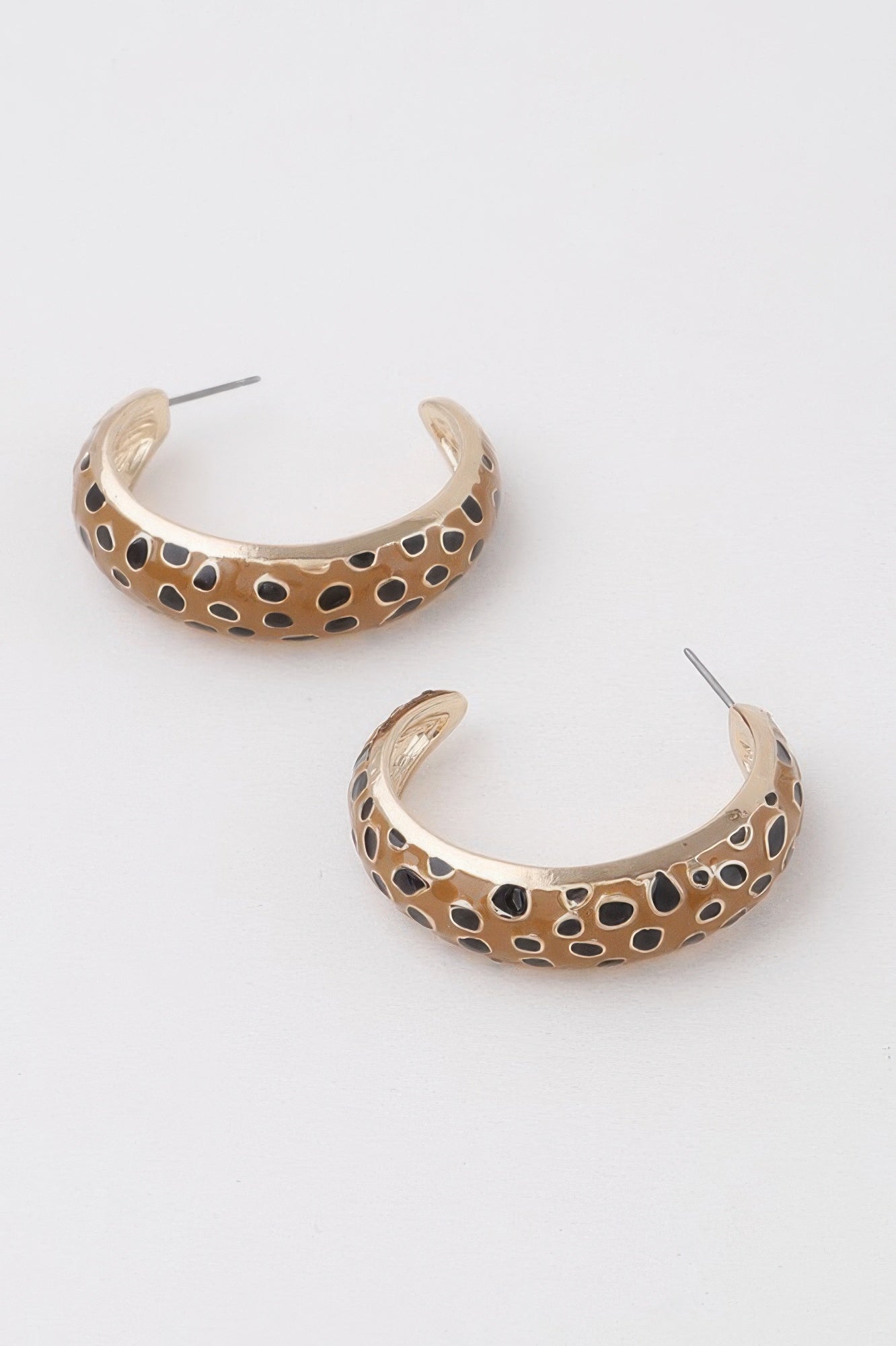 Cheetah Print Hoop Earrings
