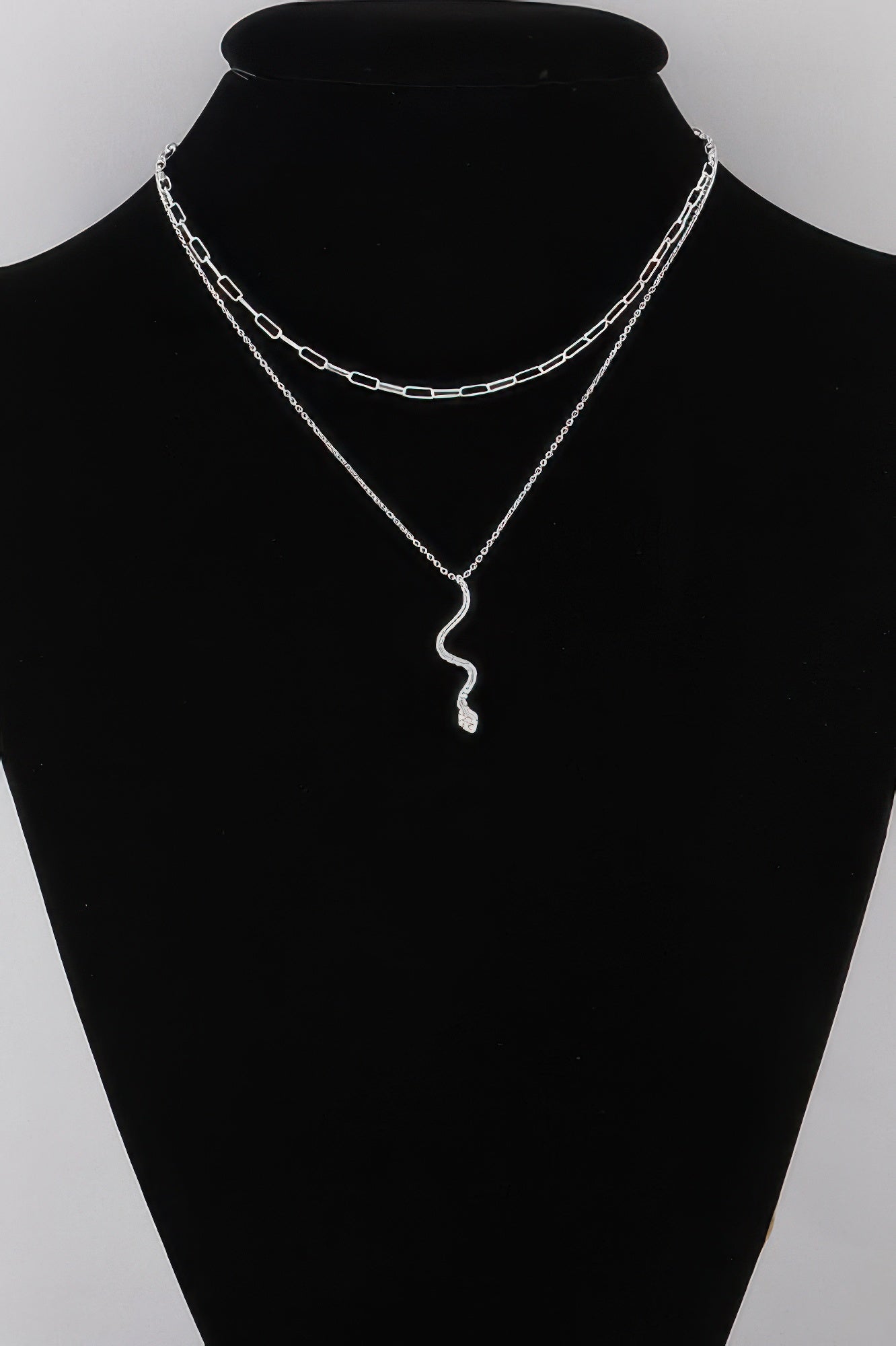 Jeweled Snake Pendant Necklace