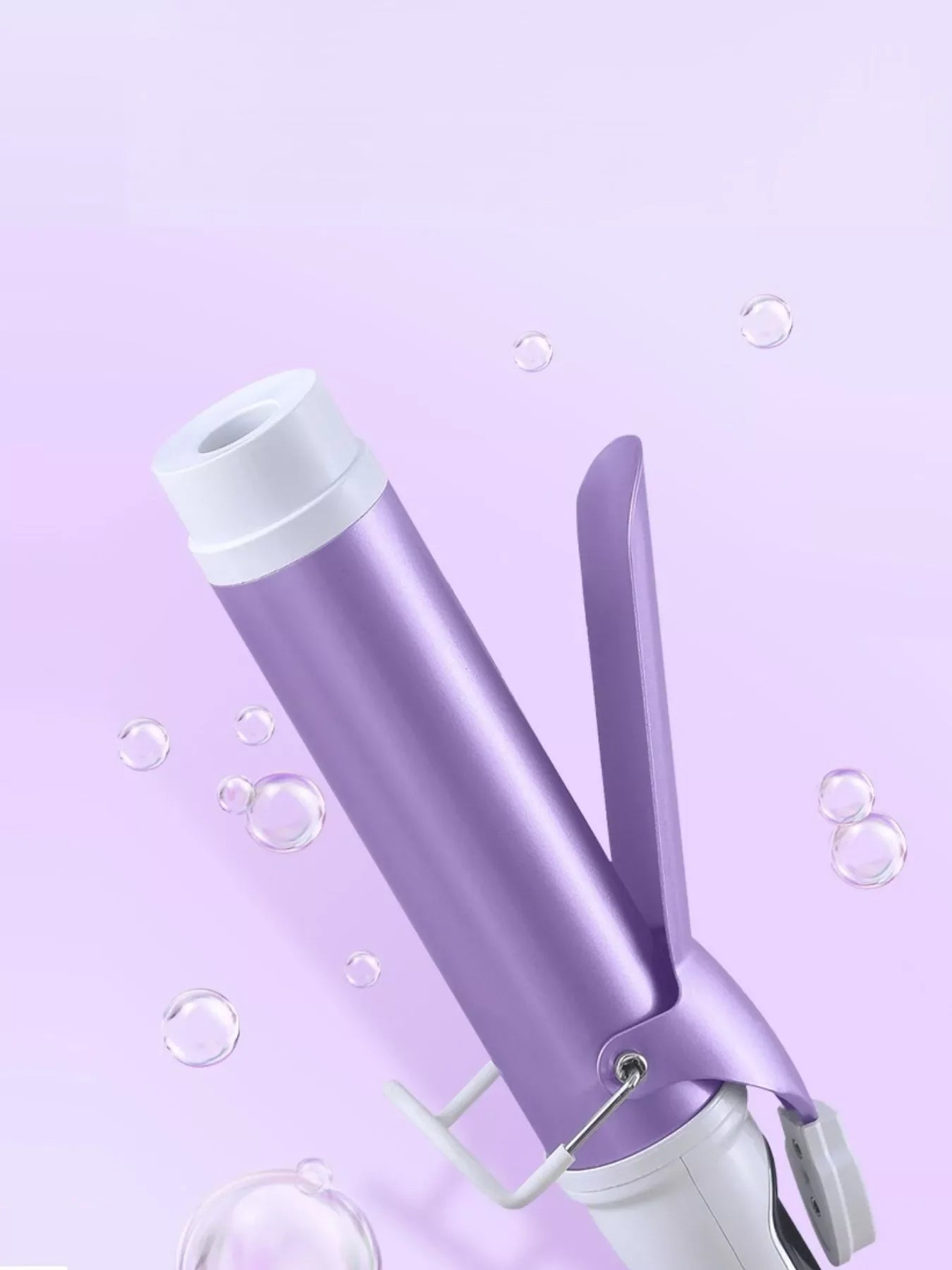 Purple Ceramic Rotating Curling Iron with Constant Temperature
