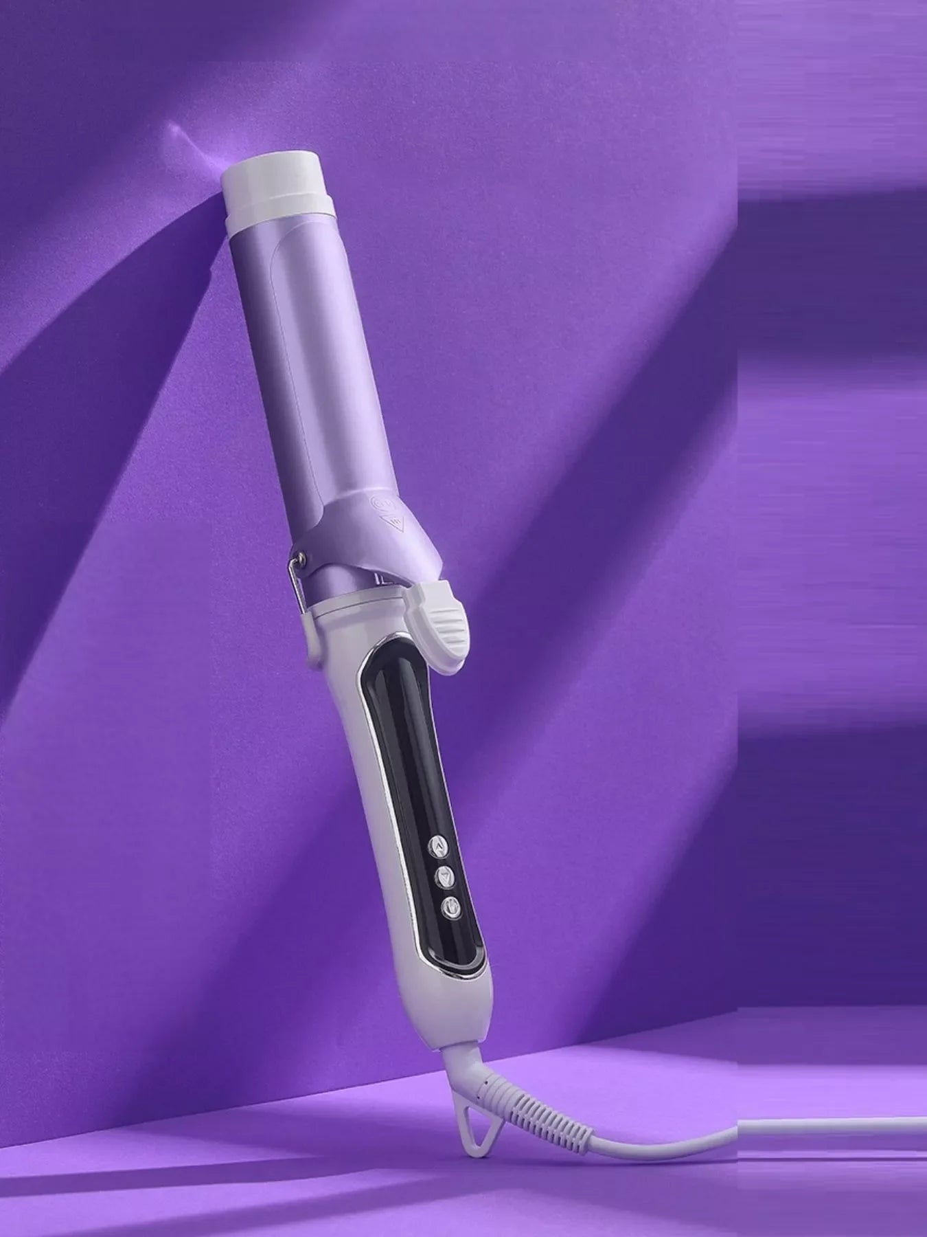 Purple Ceramic Rotating Curling Iron with Constant Temperature