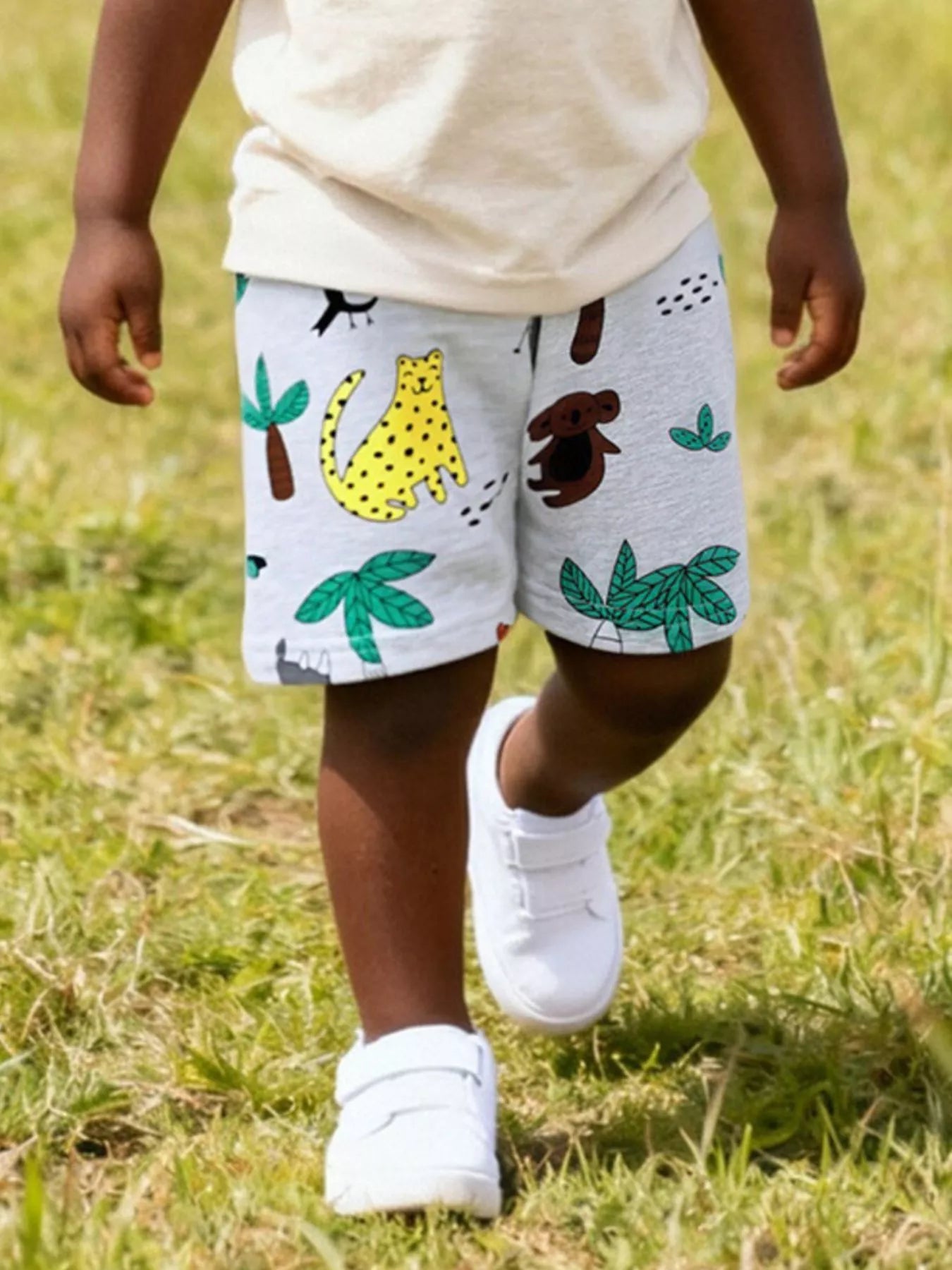 Children's Animal Print Casual Shorts