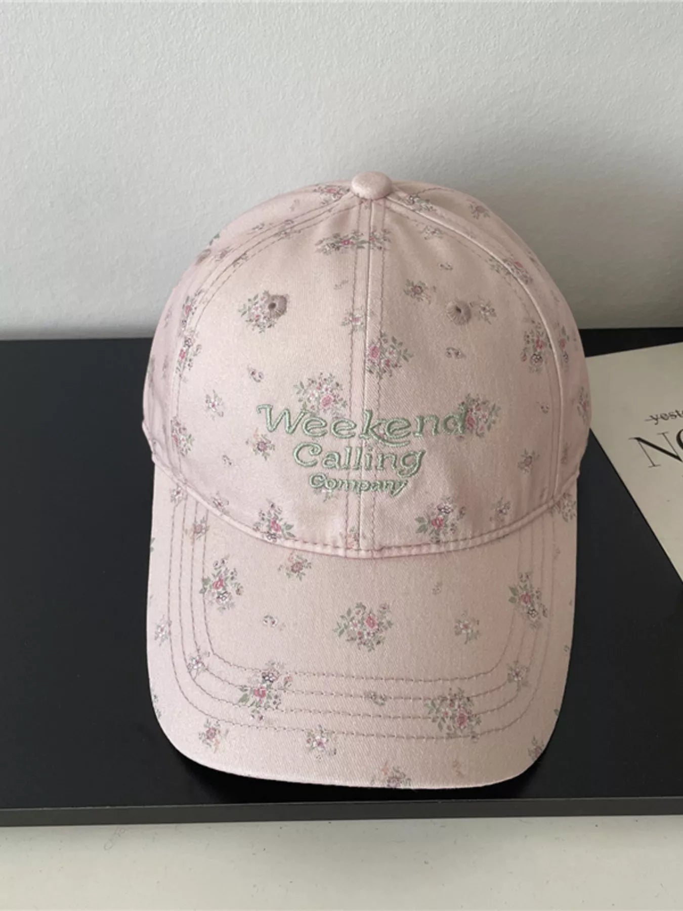 Floral Embroidered Baseball Cap