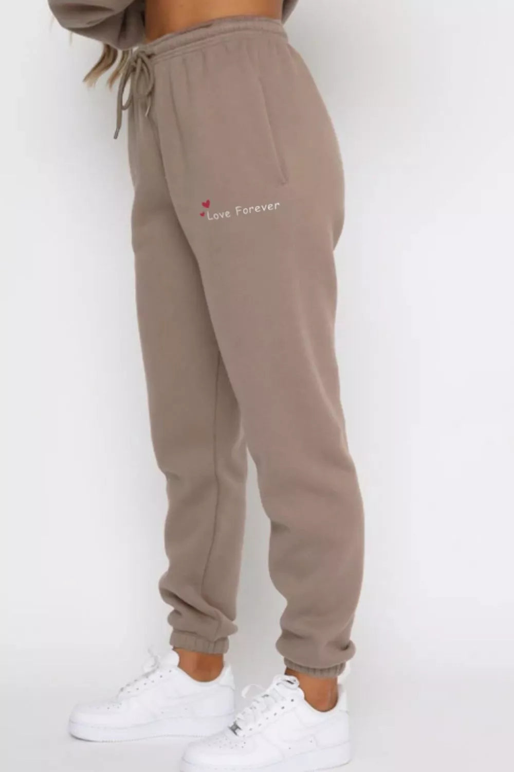 Women's Chocolate Brown Round Neck Sweatshirt and Joggers Set