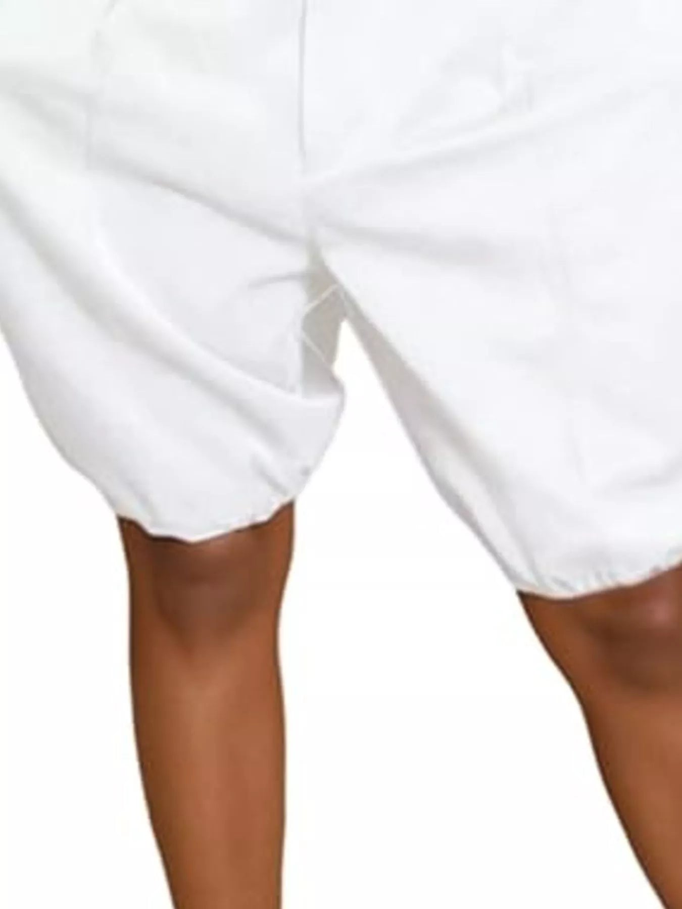 High Waist Pleated Khaki Shorts with Bubble Hem Detail