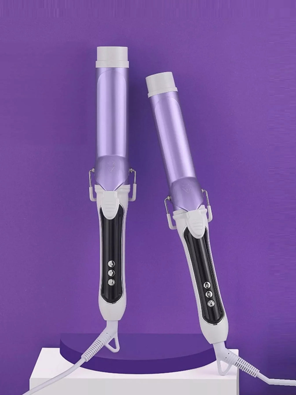 Purple Ceramic Rotating Curling Iron with Constant Temperature