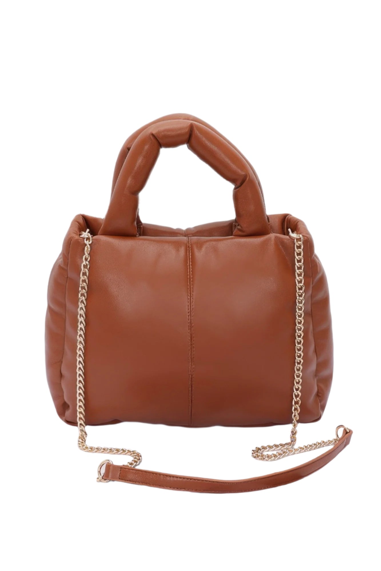 Faux Leather Padded Tote Bag