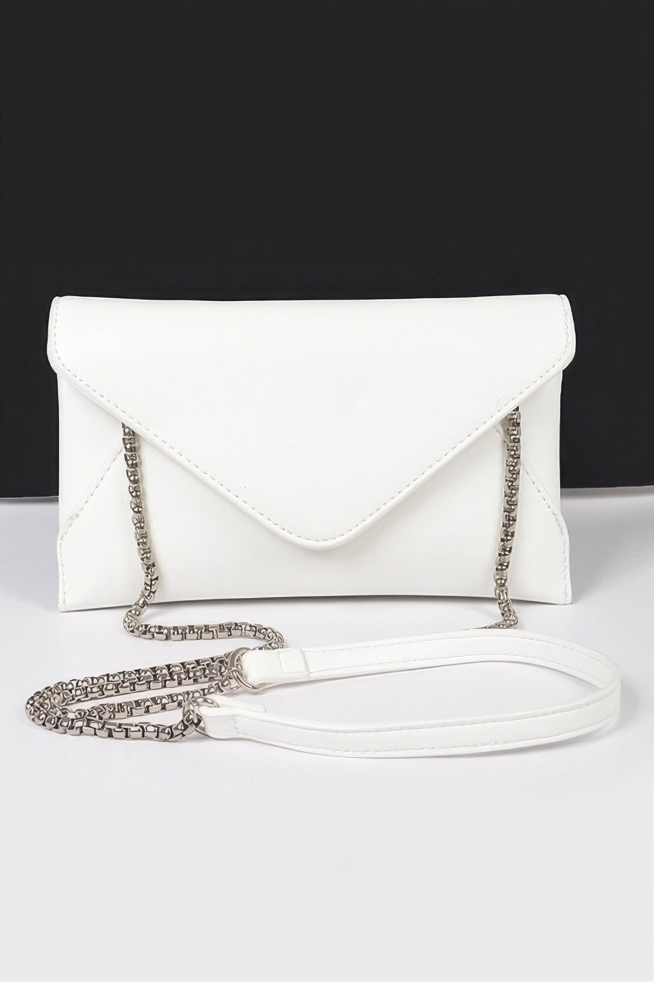 Faux Leather Small Envelope Clutch
