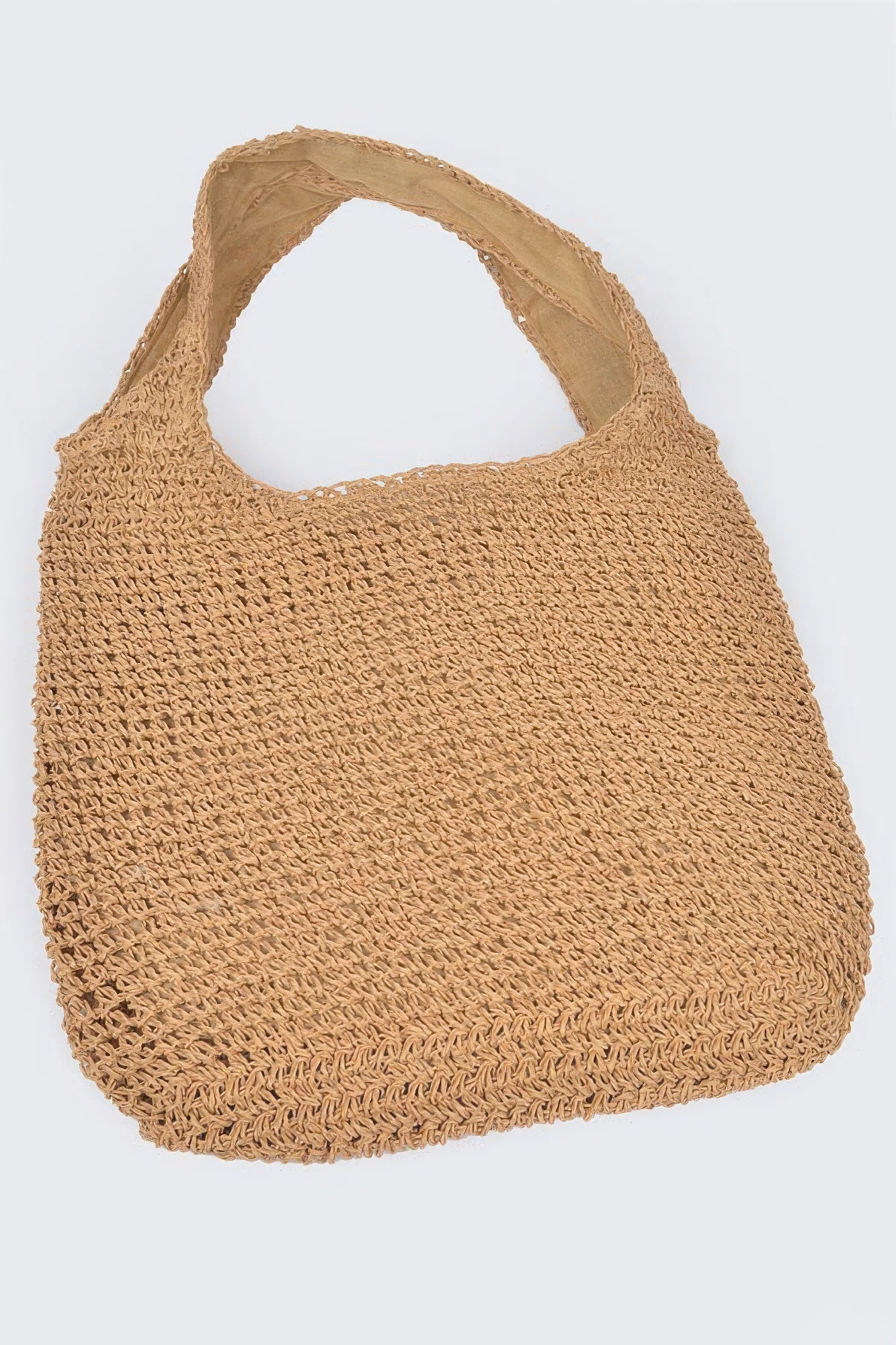 Faux Straw Hobo Bag