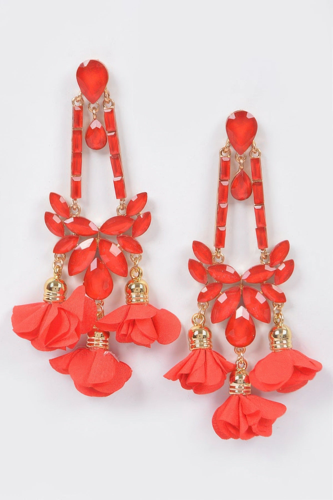 Flower Rhinestone Earrings