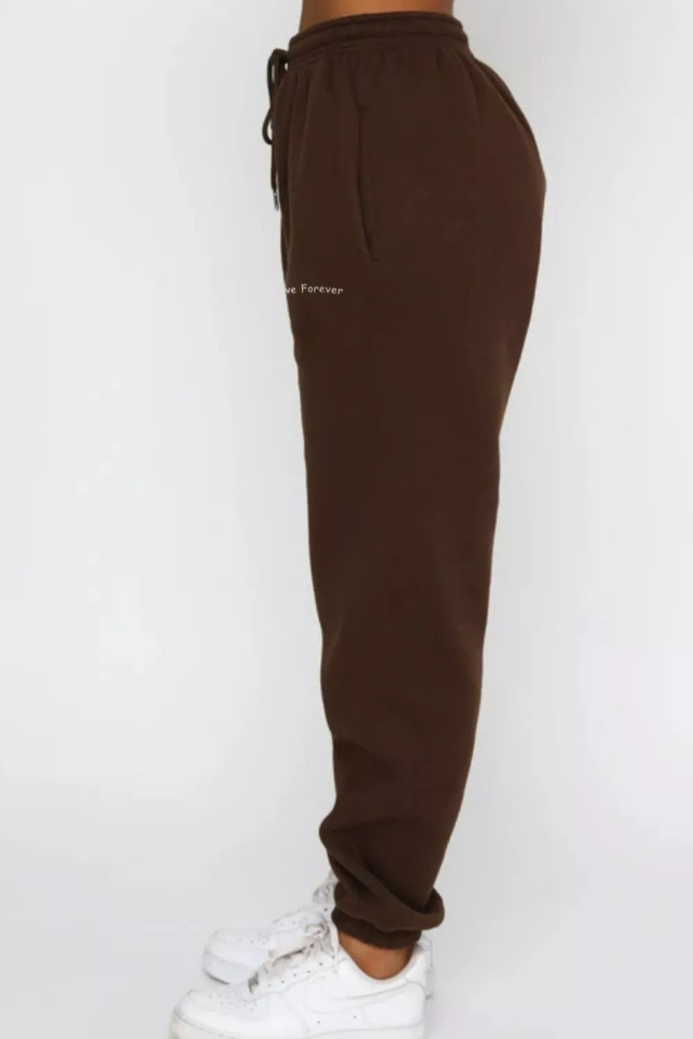Women's Chocolate Brown Round Neck Sweatshirt and Joggers Set