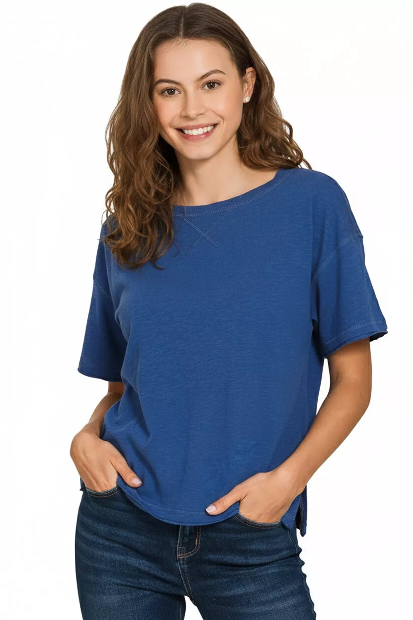 Cotton Slub Short Sleeve Tee - Relaxed Fit