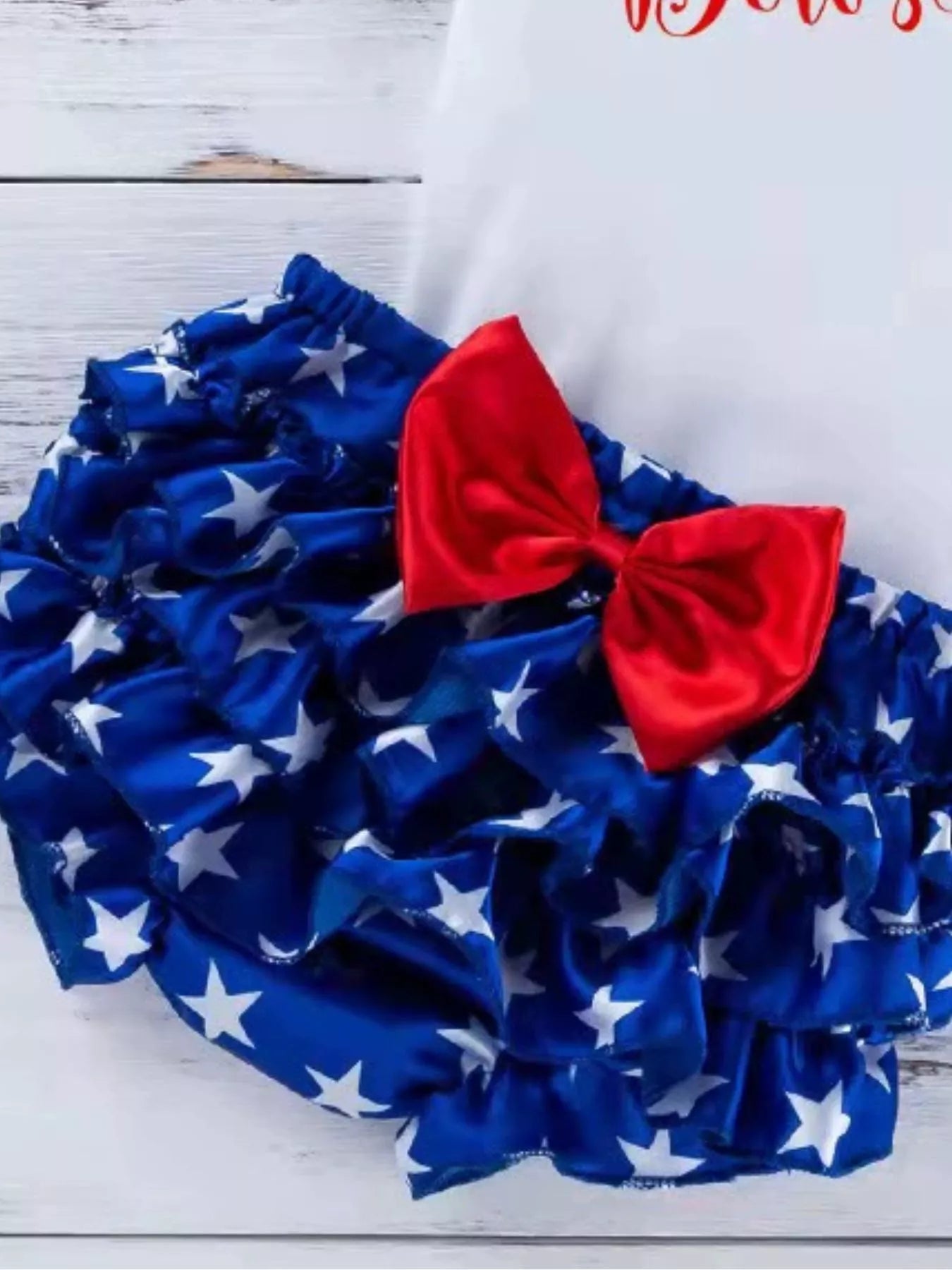 Baby Girls Patriotic Little Miss America 2-Piece Bodysuit Set