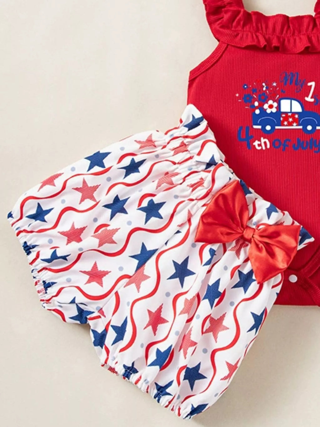 Baby Girls 3-Piece Patriotic First July Outfit Set