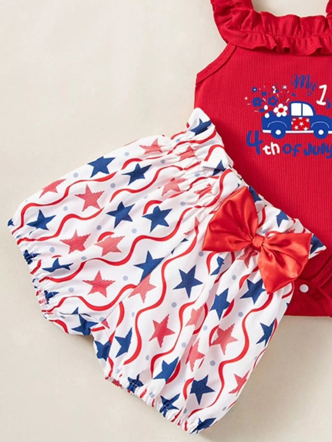 Baby Girls 3-Piece Patriotic First July Outfit Set