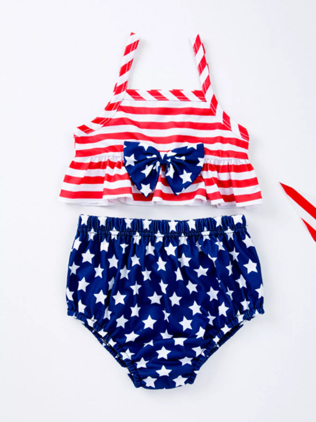 Childrens Patriotic Star Spangled Tank Top and Bloomer Set