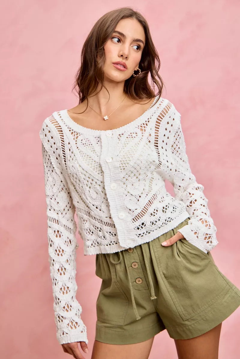Women's Paper Bag Twill Shorts with Drawstring