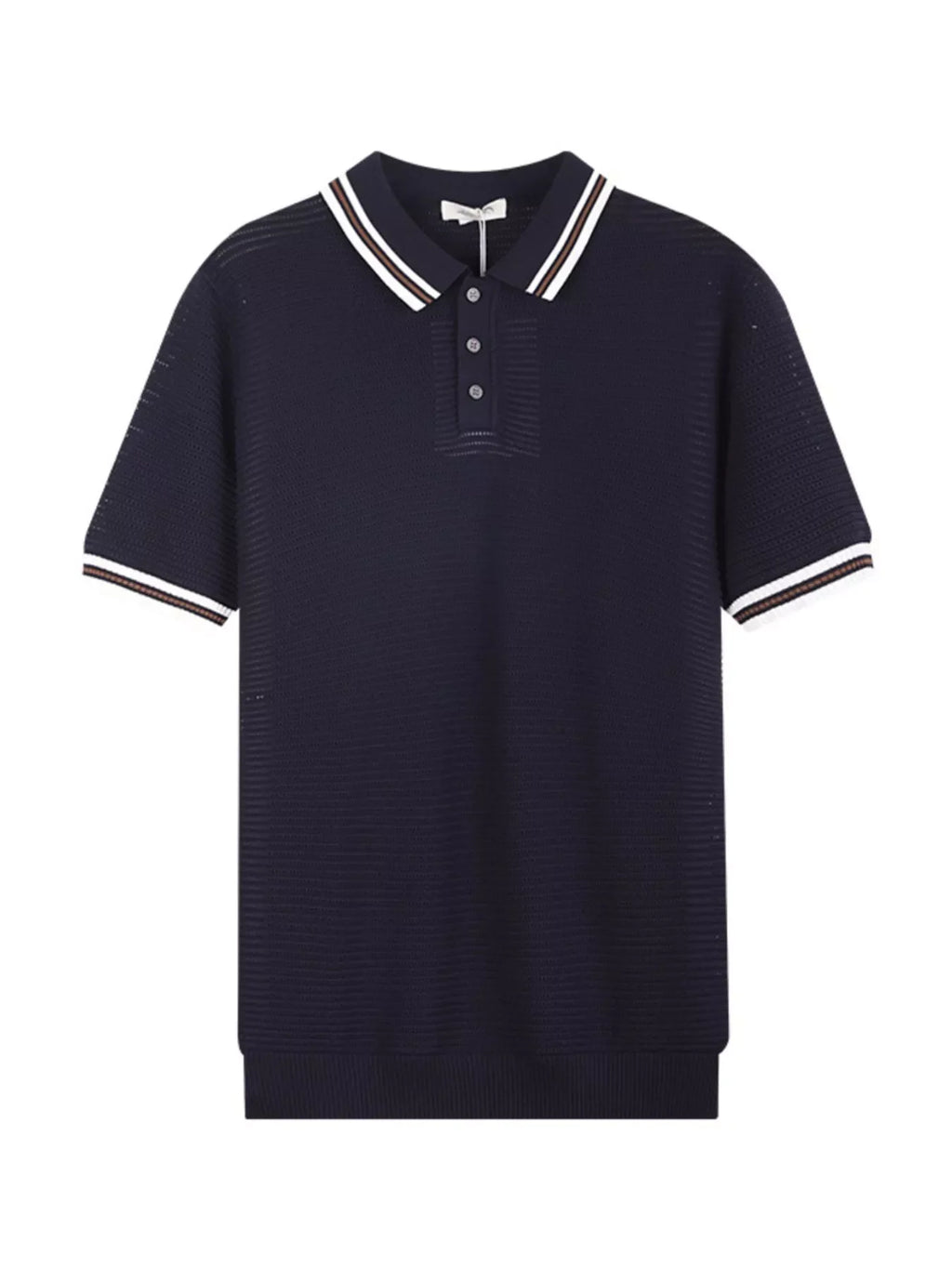 Men's Plus Size Striped Short Sleeve Polo
