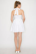 Corset Self-tie Ribbon Zippered Dress
