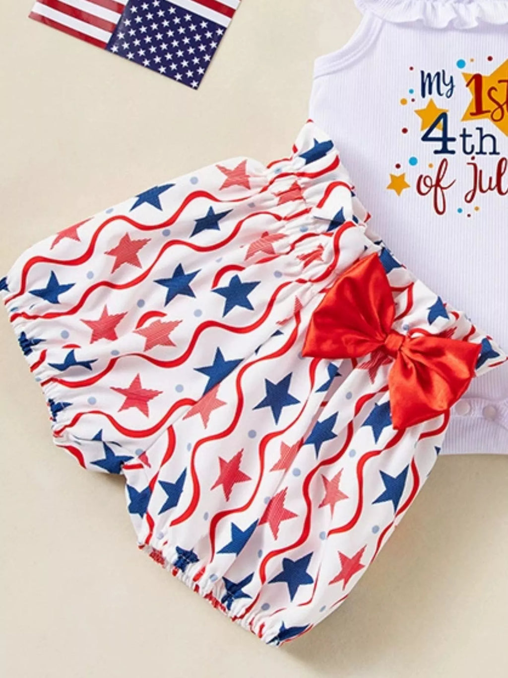Baby Girls 3-Piece Patriotic First July Outfit Set