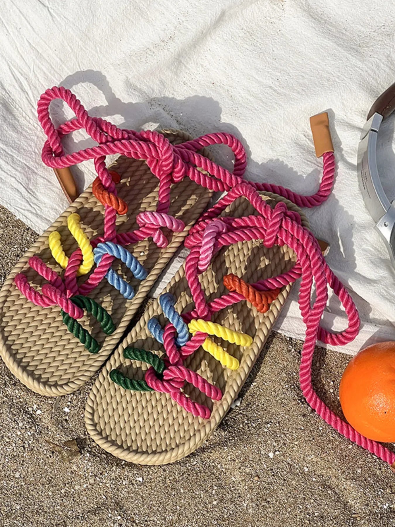 Colorful Rope Woven Sandals