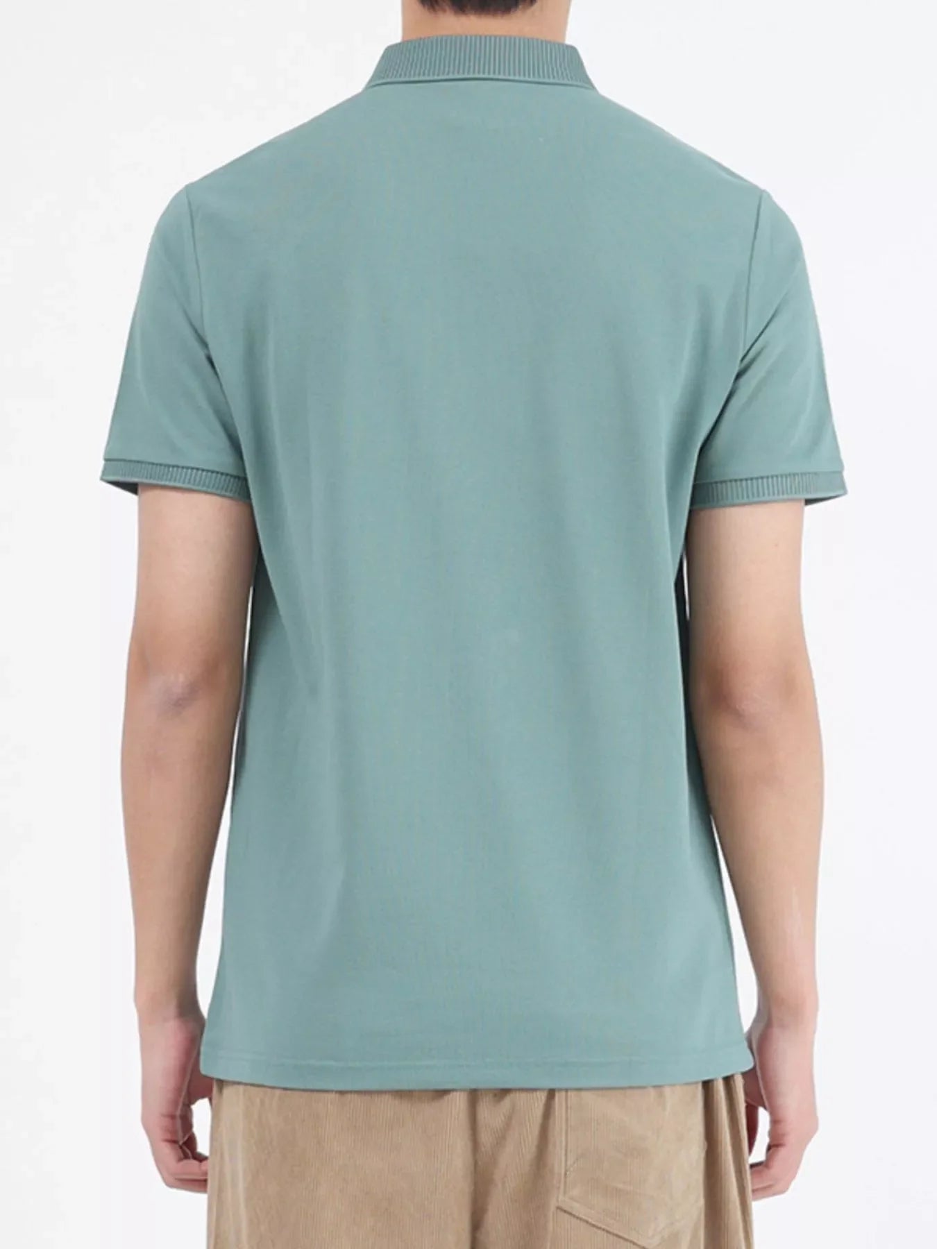 Men's Plus Size Button Detail Short Sleeve Polo