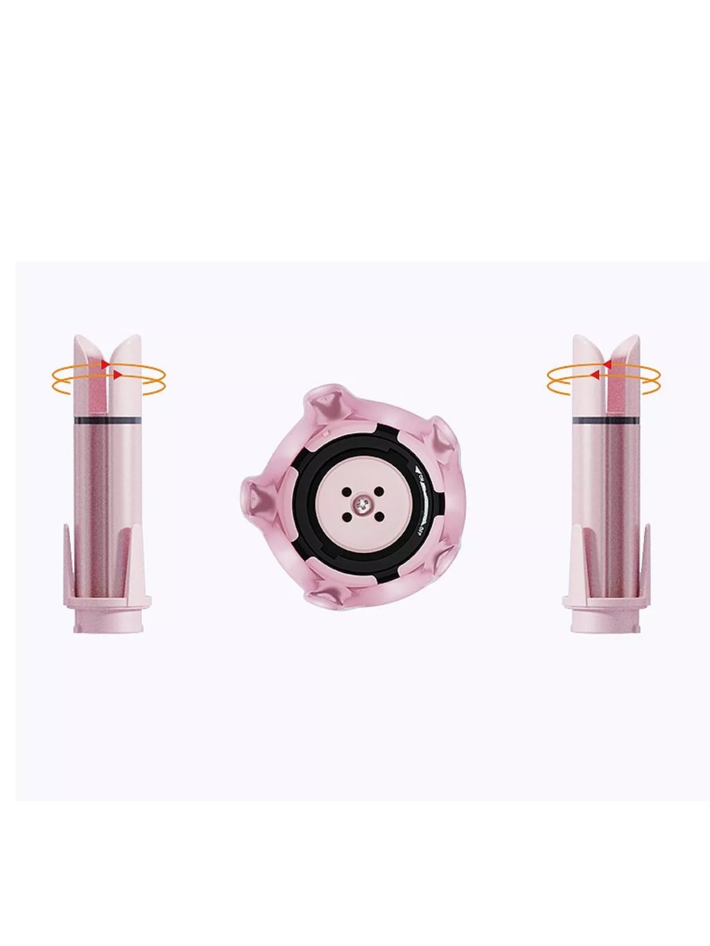 Pink 5-in-1 Ceramic Hair Curling Iron with Negative Ion Tech