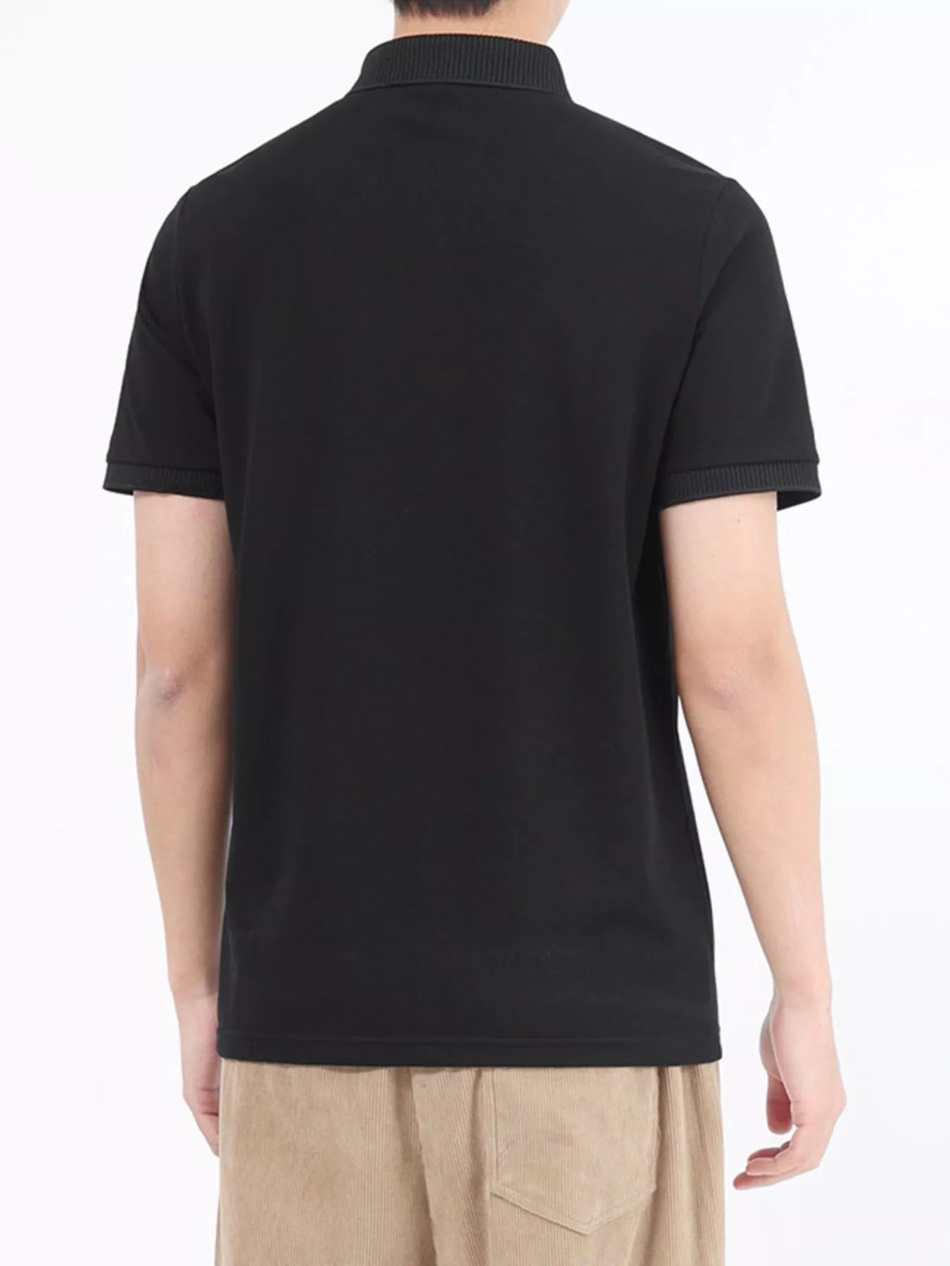 Men's Plus Size Button Detail Short Sleeve Polo
