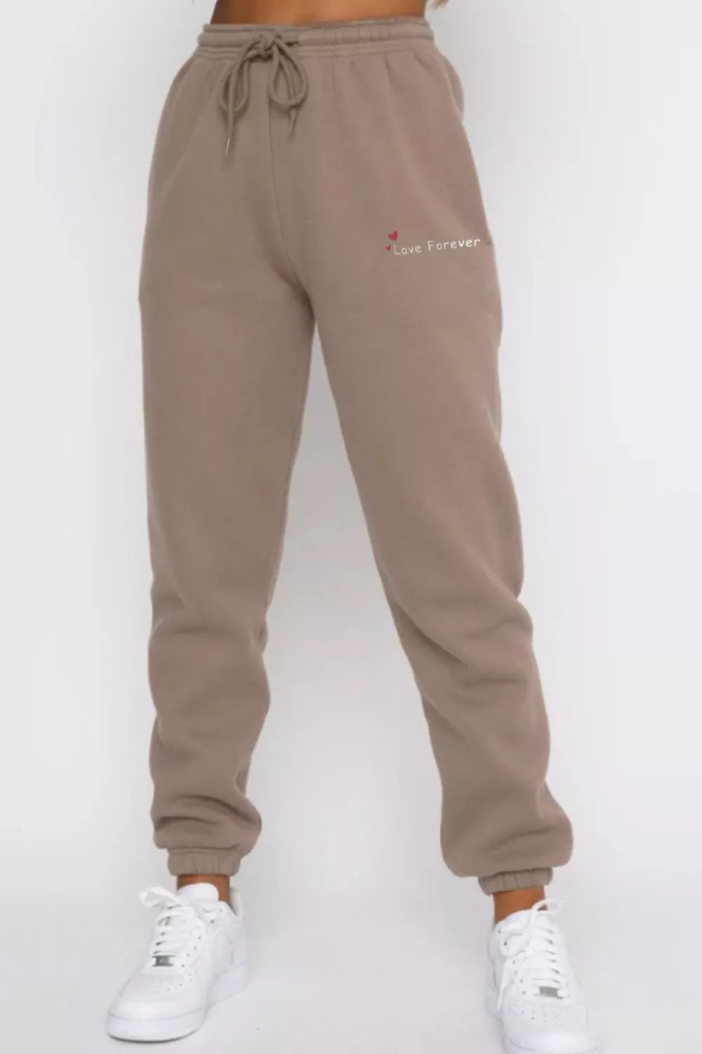 Women's Chocolate Brown Round Neck Sweatshirt and Joggers Set