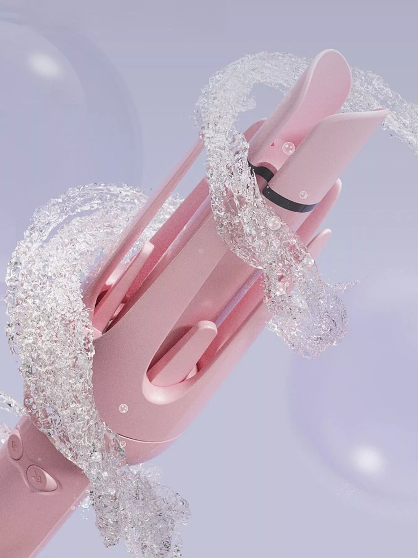 Pink 5-in-1 Ceramic Hair Curling Iron with Negative Ion Tech