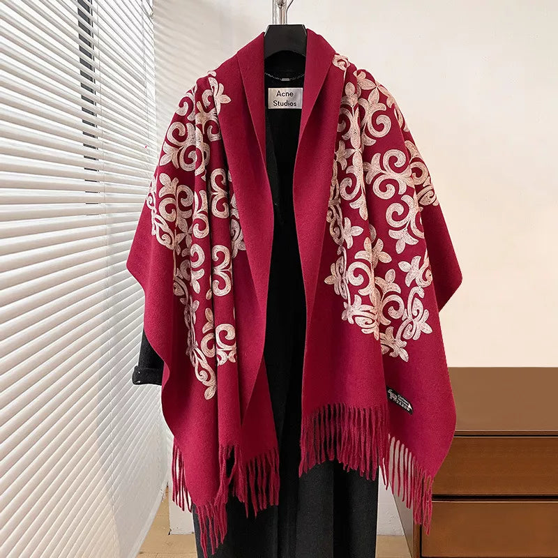 Boho Printed Fringe Hem Scarf