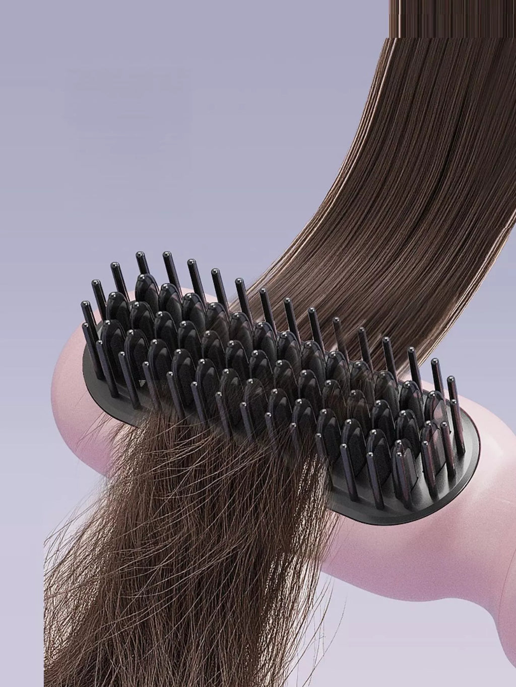 Pink 5-in-1 Ceramic Hair Curling Iron with Negative Ion Tech