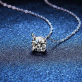 2 Carat Moissanite Solitaire Pendant Necklace in Silver-Tone