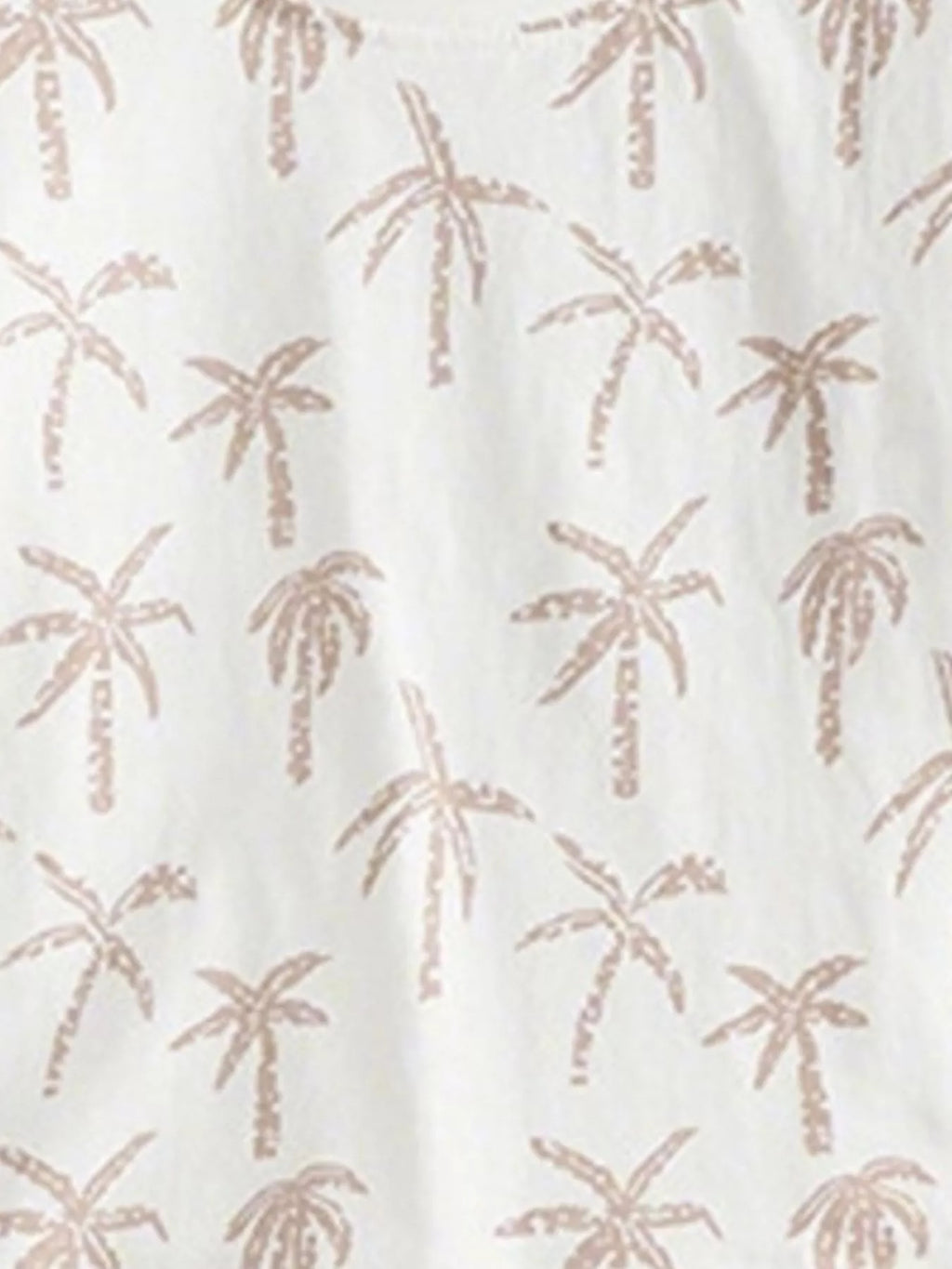 Children's Tropical Palm Print Two-Piece Cotton Outfit Set