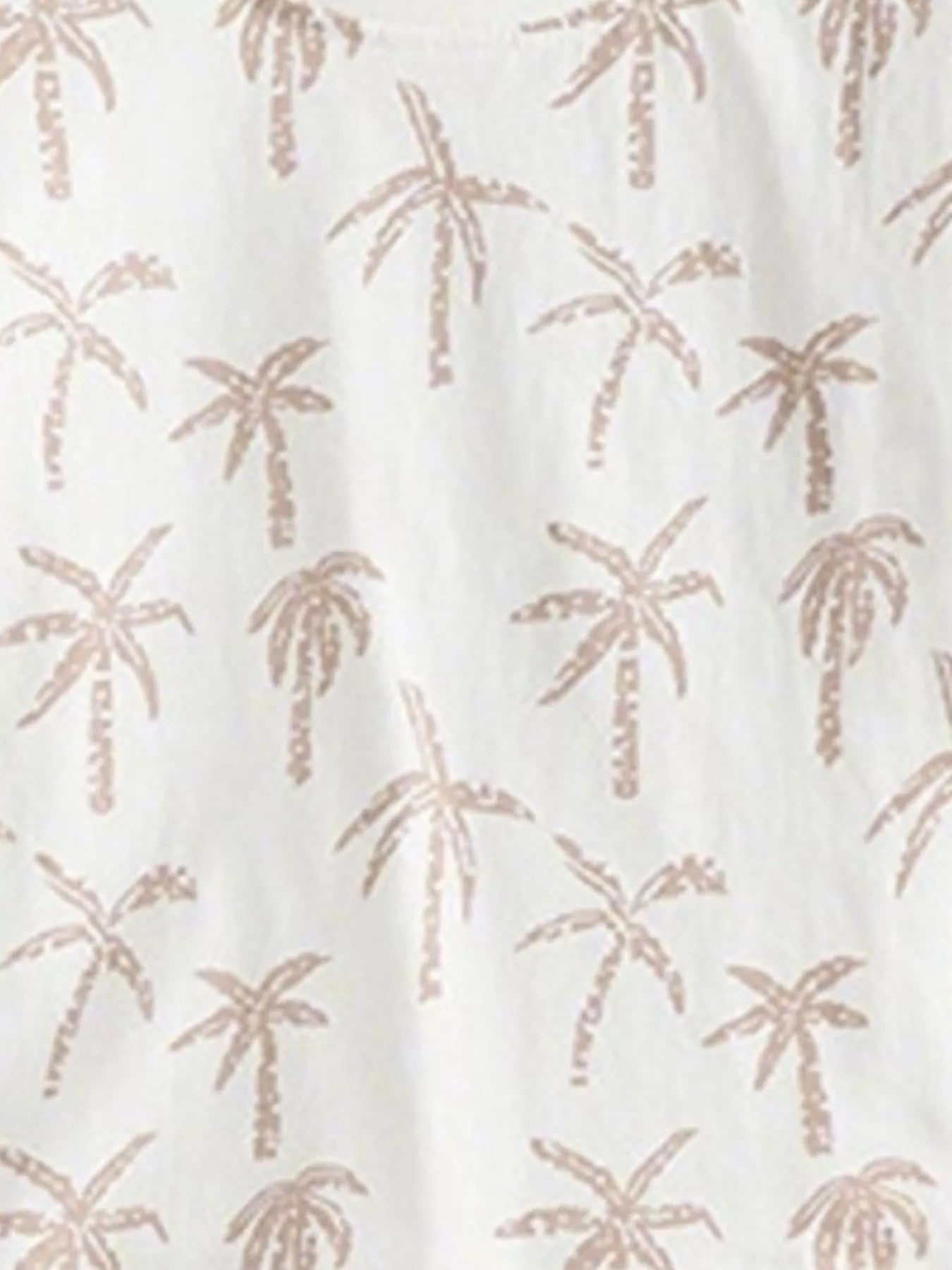 Children's Tropical Palm Print Two-Piece Cotton Outfit Set