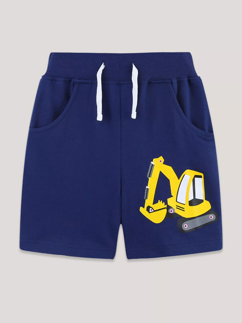 Children's Excavator Print Drawstring Shorts