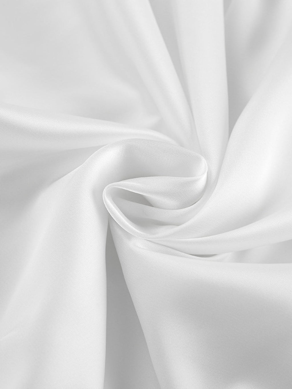 White Satin Maxi Skirt with Elastic Waist
