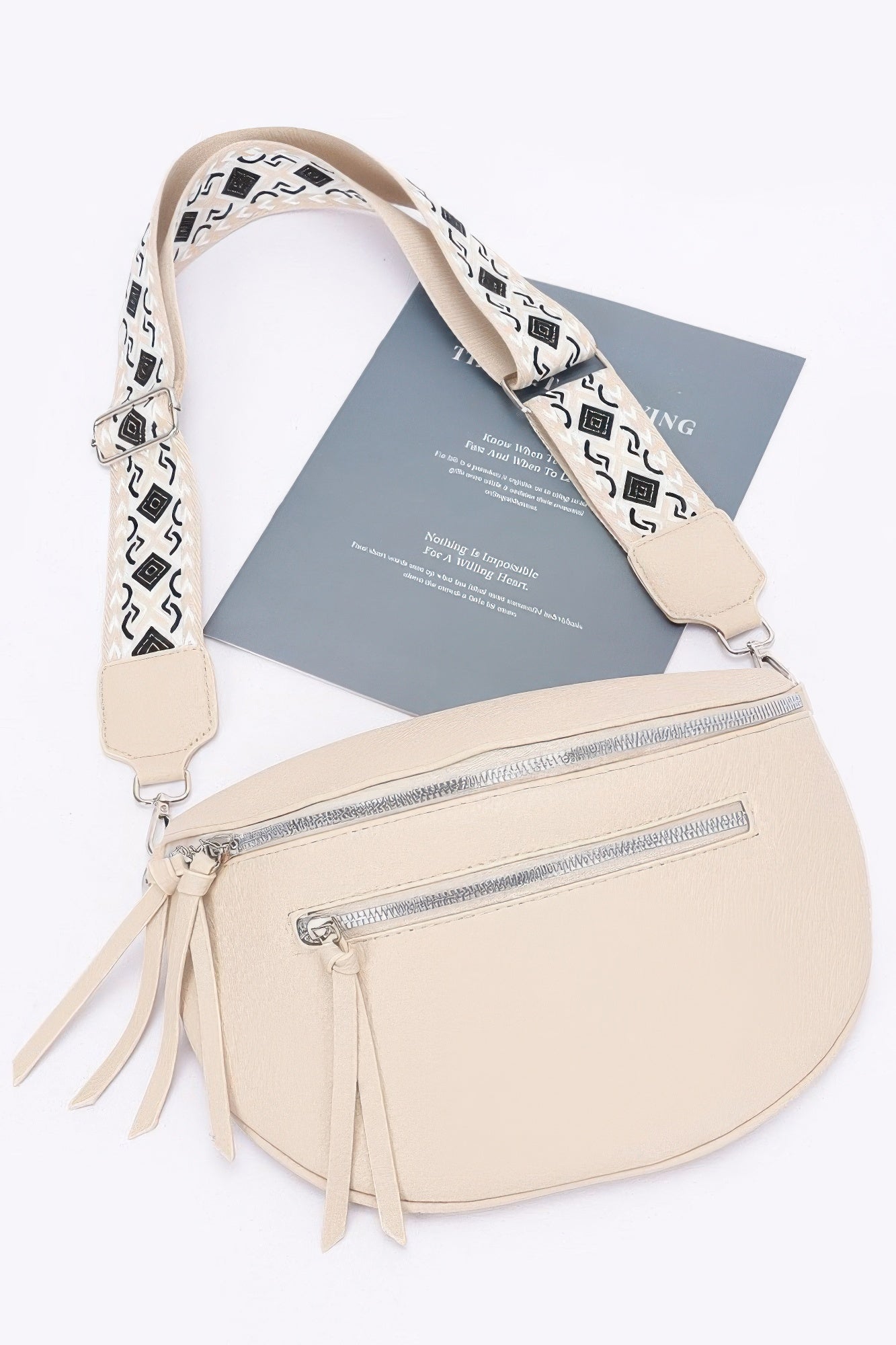 Faux Leather Crossbody Bag Belt