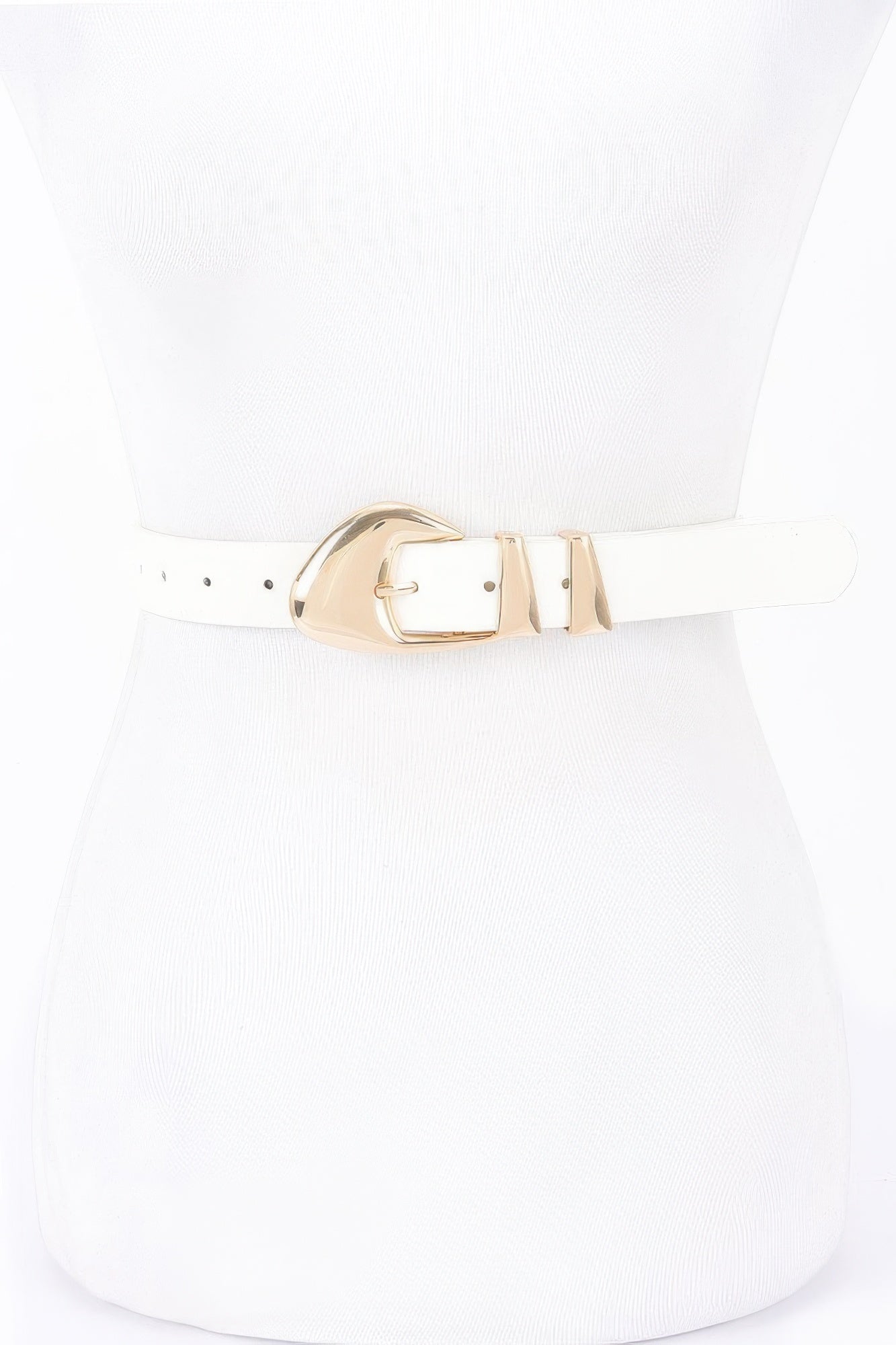 Faux Leather Multi Metal Buckle Belt