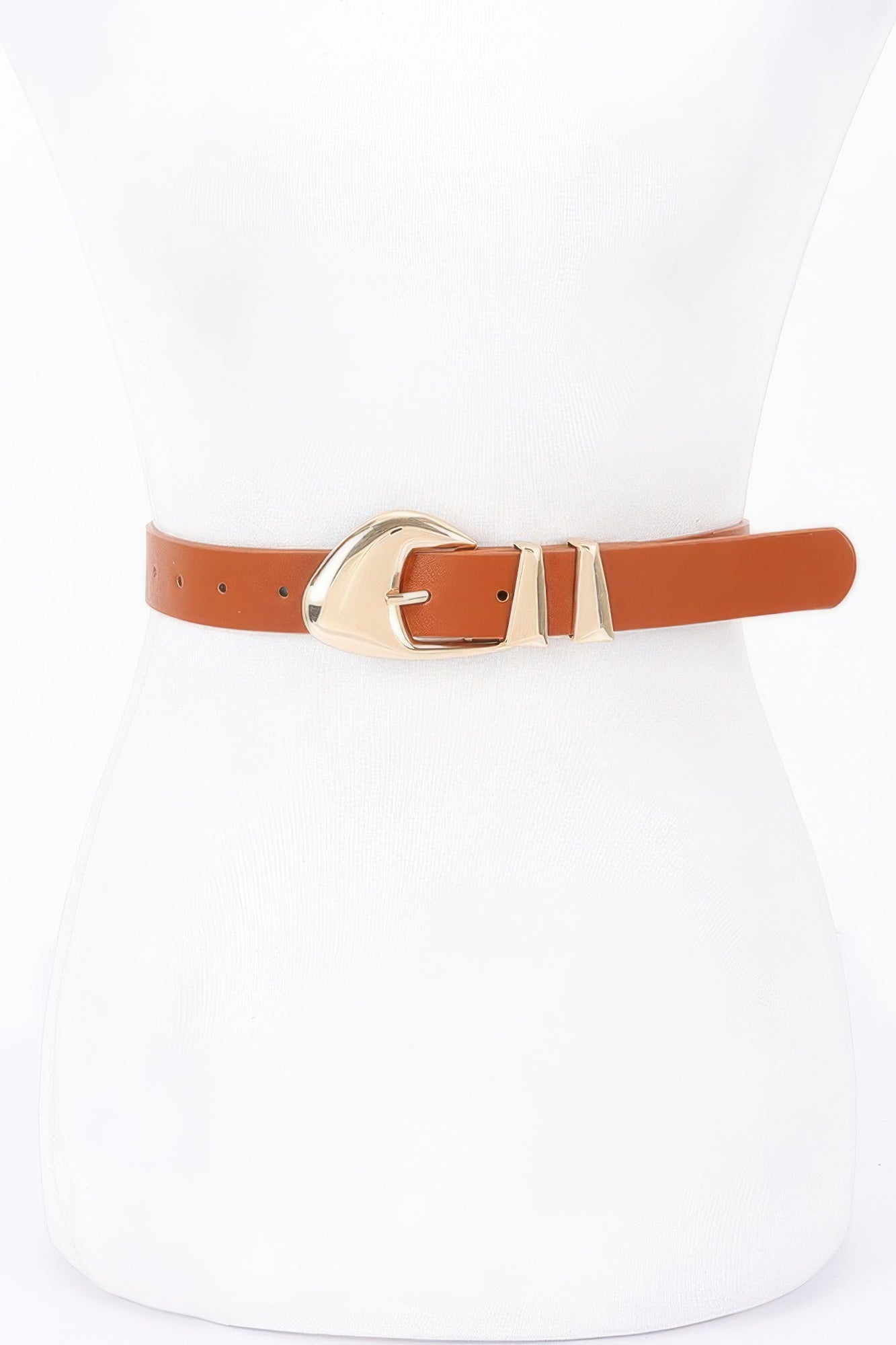 Faux Leather Multi Metal Buckle Belt